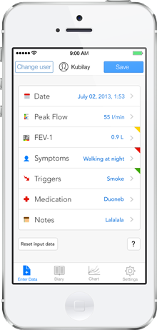 AsthmaMD iPhone app